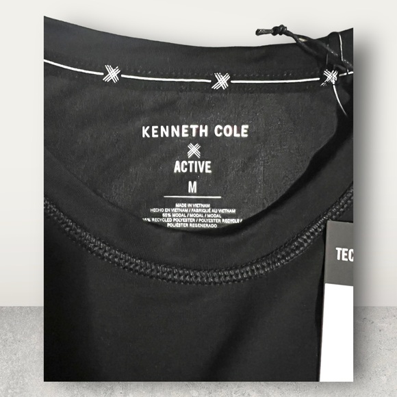 NWT KENNETH COLE ACTIVE TECH RAGLAN SS TEE IN BLACK MENS SIZE MEDIUM - Picture 5 of 8